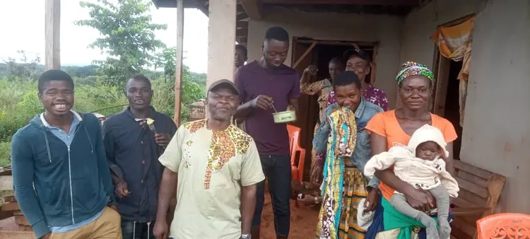 Family photo at the mission station in Jerusalem