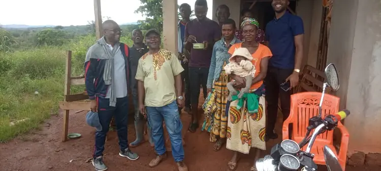 Family photo at the mission station in Jerusalem